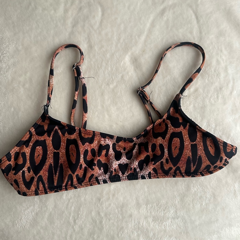 Leopard Print Bikini Top